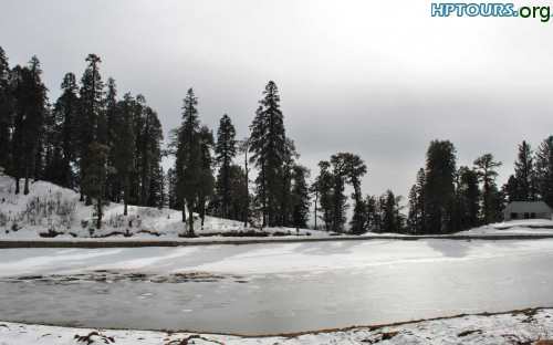 Kamrunag-Lake-Mandi-District during Snowfall